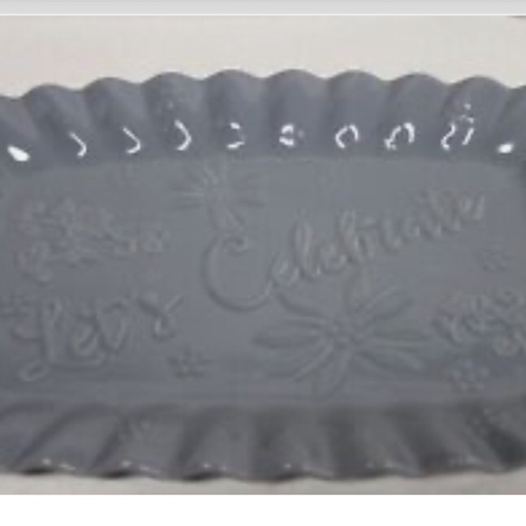Temp-tations Special Edition 16" Celebration Platter SLATE BLUE - Picture 3 of 6